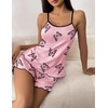 image:imageEkouaer Womens Cami Pajama Sets 2 Piece Cute Print Pjs Soft Tank Top amp Elastic Waist Shorts Camisole Lounge SetPink Butterfly