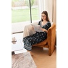 image:imageEkouaer Womens Capri Pajama Set Short Sleeve Top and Pants 2 Piece Sleepwear Floral Print Ladies Pjs SetsBlack White Flower