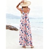 image:imageEkouaer Womens Casual Overalls Loose Wide Leg Jumpsuits Summer Boho Floral Printed Baggy Rompers with PocketsFlag