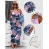 image:imageEkouaer Womens Casual Overalls Loose Wide Leg Jumpsuits Summer Boho Floral Printed Baggy Rompers with PocketsPink Grey Tie Dye