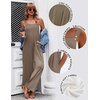 image:imageEkouaer Womens Casual Overalls Loose Wide Leg Jumpsuits Summer Boho Floral Printed Baggy Rompers with PocketsTaupe