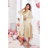 image:imageEkouaer Womens Floral Lace Kimono Robe Long Sleeves Dressing Gown Bathrobe Bride Robe NightwearDark Pink