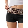 image:imageEkouaer Womens Fold Over Shorts Sexy Low Waist Lounge Shorts Y2K Pajama Micro Bottoms Summer Foldover Sleep ShortsA Leopard and Black