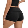 image:imageEkouaer Womens Fold Over Shorts Sexy Low Waist Lounge Shorts Y2K Pajama Micro Bottoms Summer Foldover Sleep ShortsBlack