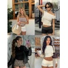 image:imageEkouaer Womens Fold Over Shorts Sexy Low Waist Lounge Shorts Y2K Pajama Micro Bottoms Summer Foldover Sleep ShortsBlack Stripe