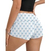 image:imageEkouaer Womens Fold Over Shorts Sexy Low Waist Lounge Shorts Y2K Pajama Micro Bottoms Summer Foldover Sleep ShortsBlue Bow