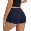 image:imageEkouaer Womens Fold Over Shorts Sexy Low Waist Lounge Shorts Y2K Pajama Micro Bottoms Summer Foldover Sleep ShortsNavy