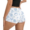 image:imageEkouaer Womens Fold Over Shorts Sexy Low Waist Lounge Shorts Y2K Pajama Micro Bottoms Summer Foldover Sleep ShortsStarfish and Shells