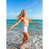 image:imageEkouaer Womens Fold Over Shorts Sexy Low Waist Lounge Shorts Y2K Pajama Micro Bottoms Summer Foldover Sleep ShortsStarfish and Shells