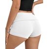 image:imageEkouaer Womens Fold Over Shorts Sexy Low Waist Lounge Shorts Y2K Pajama Micro Bottoms Summer Foldover Sleep ShortsWhite