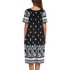 image:imageEkouaer Womens House Dress with PocketsBlack Blue Floral
