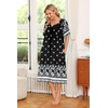 image:imageEkouaer Womens House Dress with PocketsBlack Blue Floral