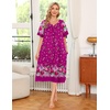 image:imageEkouaer Womens House Dress with PocketsDeep Purple Floral
