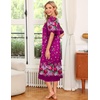 image:imageEkouaer Womens House Dress with PocketsDeep Purple Floral