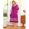image:imageEkouaer Womens House Dress with PocketsDeep Purple Floral