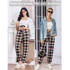 image:imageEkouaer Womens Jogger Pajamas Pants Comfy Long Lounge BottomDrawstring Elastic Waist Sleep Pants with PocketsBalck and Red Plaid