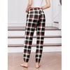 image:imageEkouaer Womens Jogger Pajamas Pants Comfy Long Lounge BottomDrawstring Elastic Waist Sleep Pants with PocketsBalck and Red Plaid