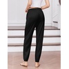 image:imageEkouaer Womens Jogger Pajamas Pants Comfy Long Lounge BottomDrawstring Elastic Waist Sleep Pants with PocketsBlack