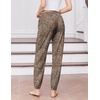 image:imageEkouaer Womens Jogger Pajamas Pants Comfy Long Lounge BottomDrawstring Elastic Waist Sleep Pants with PocketsBrown Black Leopard