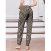 image:imageEkouaer Womens Jogger Pajamas Pants Comfy Long Lounge BottomDrawstring Elastic Waist Sleep Pants with PocketsBrown Leopard