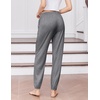 image:imageEkouaer Womens Jogger Pajamas Pants Comfy Long Lounge BottomDrawstring Elastic Waist Sleep Pants with PocketsDark Grey