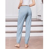 image:imageEkouaer Womens Jogger Pajamas Pants Comfy Long Lounge BottomDrawstring Elastic Waist Sleep Pants with PocketsGrey White Striped