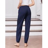 image:imageEkouaer Womens Jogger Pajamas Pants Comfy Long Lounge BottomDrawstring Elastic Waist Sleep Pants with PocketsNavy Blue