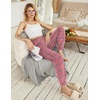 image:imageEkouaer Womens Jogger Pajamas Pants Comfy Long Lounge BottomDrawstring Elastic Waist Sleep Pants with PocketsPink Plaid