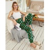 image:imageEkouaer Womens Jogger Pajamas Pants Comfy Long Lounge BottomDrawstring Elastic Waist Sleep Pants with PocketsTeddy Plaid Green