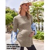 image:imageEkouaer Womens Maternity Shirts Long Sleeve Pregnancy Tops Casual Ribbed Knit Winter Pregnant BlousesMacha Brown