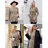 image:imageEkouaer Womens Maternity Shirts Long Sleeve Pregnancy Tops Casual Ribbed Knit Winter Pregnant BlousesMacha Brown