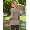 image:imageEkouaer Womens Maternity Shirts Long Sleeve Pregnancy Tops Casual Ribbed Knit Winter Pregnant BlousesMacha Brown
