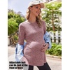 image:imageEkouaer Womens Maternity Shirts Long Sleeve Pregnancy Tops Casual Ribbed Knit Winter Pregnant BlousesPink