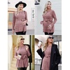 image:imageEkouaer Womens Maternity Shirts Long Sleeve Pregnancy Tops Casual Ribbed Knit Winter Pregnant BlousesPink