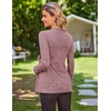 image:imageEkouaer Womens Maternity Shirts Long Sleeve Pregnancy Tops Casual Ribbed Knit Winter Pregnant BlousesPink