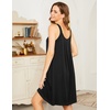 image:imageEkouaer Womens Nightgown Sleeveless Sleepwear Wide Strap Sleep Shirt Pleated Scoopneck Nightshirt S4XL000black