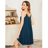 image:imageEkouaer Womens Nightgown Sleeveless Sleepwear Wide Strap Sleep Shirt Pleated Scoopneck Nightshirt S4XL000blue Green