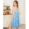image:imageEkouaer Womens Nightgown Sleeveless Sleepwear Wide Strap Sleep Shirt Pleated Scoopneck Nightshirt S4XL000blue Moon Star