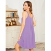 image:imageEkouaer Womens Nightgown Sleeveless Sleepwear Wide Strap Sleep Shirt Pleated Scoopneck Nightshirt S4XL001lavender