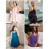 image:imageEkouaer Womens Nightgown Sleeveless Sleepwear Wide Strap Sleep Shirt Pleated Scoopneck Nightshirt S4XLFlower Orange