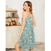 image:imageEkouaer Womens Nightgown Sleeveless Sleepwear Wide Strap Sleep Shirt Pleated Scoopneck Nightshirt S4XLFlower Orange