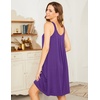 image:imageEkouaer Womens Nightgown Sleeveless Sleepwear Wide Strap Sleep Shirt Pleated Scoopneck Nightshirt S4XLFuchsia