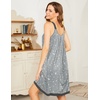 image:imageEkouaer Womens Nightgown Sleeveless Sleepwear Wide Strap Sleep Shirt Pleated Scoopneck Nightshirt S4XLGrey Star Moon Print