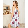 image:imageEkouaer Womens Nightgown Sleeveless Sleepwear Wide Strap Sleep Shirt Pleated Scoopneck Nightshirt S4XLInk Flower