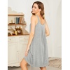 image:imageEkouaer Womens Nightgown Sleeveless Sleepwear Wide Strap Sleep Shirt Pleated Scoopneck Nightshirt S4XLLight Grey