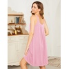 image:imageEkouaer Womens Nightgown Sleeveless Sleepwear Wide Strap Sleep Shirt Pleated Scoopneck Nightshirt S4XLLight Pink