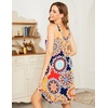 image:imageEkouaer Womens Nightgown Sleeveless Sleepwear Wide Strap Sleep Shirt Pleated Scoopneck Nightshirt S4XLMandala