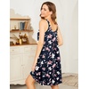 image:imageEkouaer Womens Nightgown Sleeveless Sleepwear Wide Strap Sleep Shirt Pleated Scoopneck Nightshirt S4XLNavy Flowers