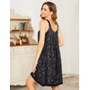 image:imageEkouaer Womens Nightgown Sleeveless Sleepwear Wide Strap Sleep Shirt Pleated Scoopneck Nightshirt S4XLStarry Sky Black