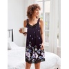 image:imageEkouaer Womens Nightgown Vneck Chemise Sleepwear Lace Nightwear Soft Lingerie for WomenDeep Purple Floral